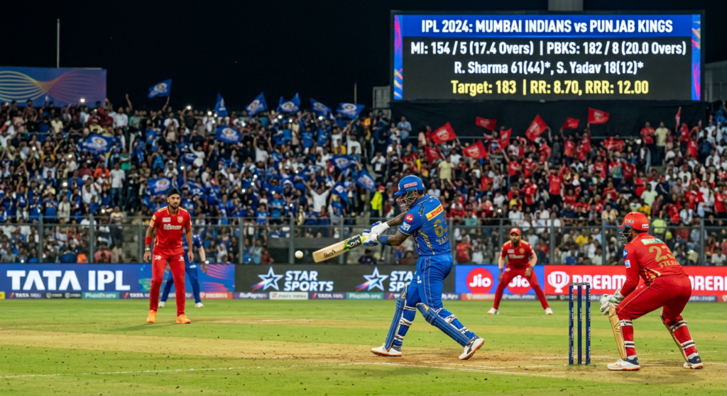 Mumbai Indians vs Punjab Kings standings