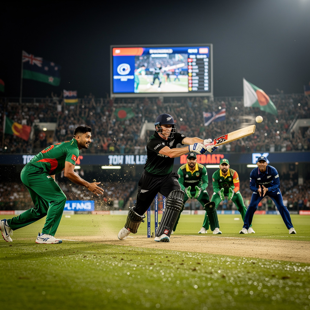 NZ vs BAN match scorecard